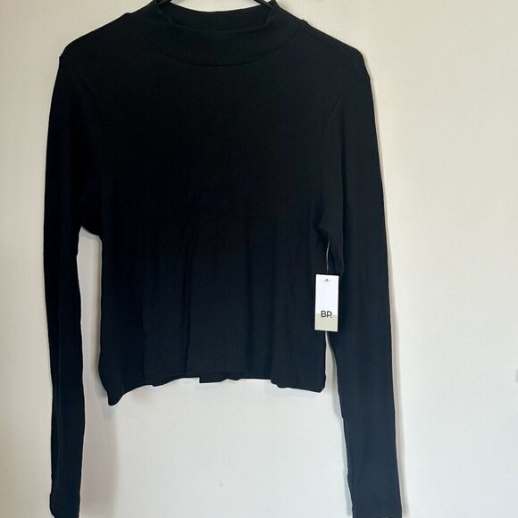NWT BP by Nordstrom Black Mock Neck Long Sleeve Top - Size: 2X - Picture 6 of 9